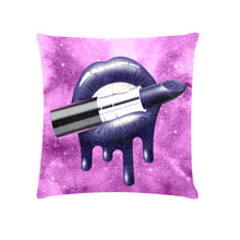 Load image into Gallery viewer, purple lip version Custom Sequin Pillow Case 18"x18"