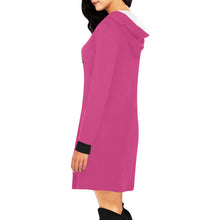 Load image into Gallery viewer, Lips  Love All Over Print Hoodie Mini Dress (Model H27)