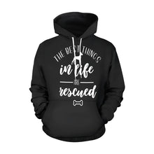Load image into Gallery viewer, the best things in life are rescued All Over Print Hoodie for unisex  (USA Size) (Model H13)