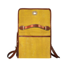Load image into Gallery viewer, Yellow Paint Waterproof Canvas Bag-Brown (All Over Print) (Model 1641)