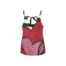 Load image into Gallery viewer, LOVEStripedHeart Loose Fit Halter Neck Top (Model T68)