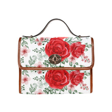 Load image into Gallery viewer, Rose Waterproof Canvas Bag-Brown (All Over Print) (Model 1641)