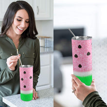 Load image into Gallery viewer, Watermelon 20oz Tall Skinny Tumbler with Lid and Straw