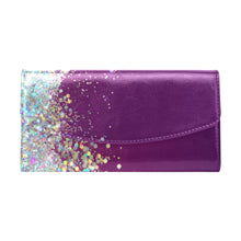 Load image into Gallery viewer, Purple Glitter Women's Flap Wallet (Model 1707)