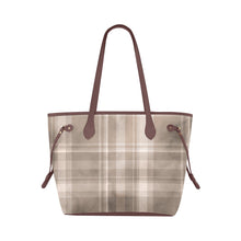 Load image into Gallery viewer, Light Plaid Clover Canvas Tote Bag (Model 1661)