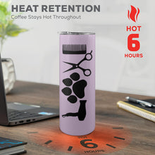 Load image into Gallery viewer, Dog groomer love 20oz Tall Skinny Tumbler with Lid and Straw