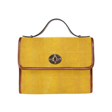 Load image into Gallery viewer, Yellow Paint Waterproof Canvas Bag-Brown (All Over Print) (Model 1641)