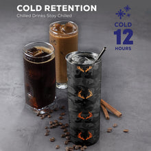 Load image into Gallery viewer, Deer 20oz Tall Skinny Tumbler with Lid and Straw