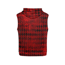 Load image into Gallery viewer, Vampire Romance Diamond All Over Print Sleeveless Hoodie for unisex (Model H15)