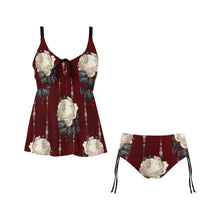 Load image into Gallery viewer, Gothic rose Chest Drawstring Swim Dress (Model S30)