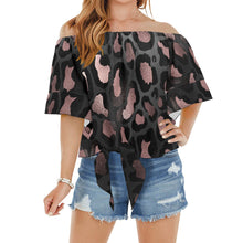 Load image into Gallery viewer, BLK Wild Off Shoulder Knot Front Blouse (Model T71)