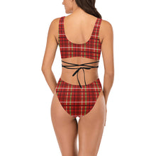 Load image into Gallery viewer, Plaid Cross String Bikini Set (Model S29)