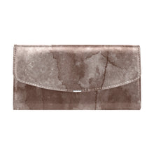 Load image into Gallery viewer, Brown Distress Women's Flap Wallet (Model 1707)