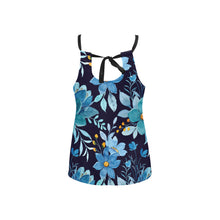 Load image into Gallery viewer, Watercolor Blues Loose Fit Halter Neck Top (Model T68)