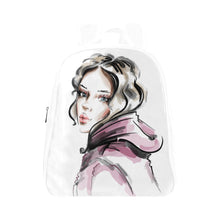 Load image into Gallery viewer, Hoodie Girl School Backpack (Model 1601)(Small)