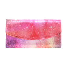 Load image into Gallery viewer, Pink galaxy Women's Flap Wallet (Model 1707)