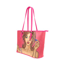 Load image into Gallery viewer, 170 Pop Art 2 Leather Tote Bag/Small (Model 1651)