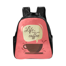 Load image into Gallery viewer, Life is Better With Coffee Backpack Multi-Pockets Backpack (Model 1636)