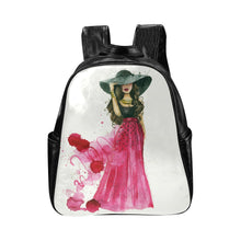 Load image into Gallery viewer, Pink Dress Backpack Multi-Pockets Backpack (Model 1636)