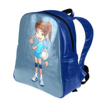 Load image into Gallery viewer, SocGirl Blue backpack Multi-Pockets Backpack (Model 1636)