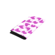Load image into Gallery viewer, Hearts Purple Women's Leather Wallet (Model 1611)