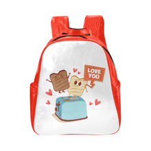 Load image into Gallery viewer, I Love You Toast Backpack Multi-Pockets Backpack (Model 1636)