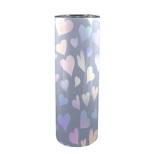 Load image into Gallery viewer, Hearts 20oz Tall Skinny Tumbler with Lid and Straw