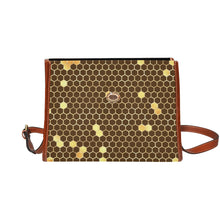 Load image into Gallery viewer, Oh Honey Waterproof Canvas Bag-Brown (All Over Print) (Model 1641)