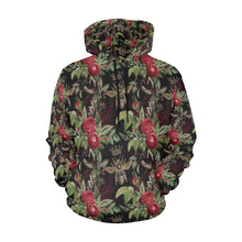 Load image into Gallery viewer, Red Rose Bees All Over Print Hoodie for  Unisex unisex (USA Size) (Model H13)