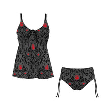 Load image into Gallery viewer, vampire romance Chest Drawstring Swim Dress (Model S30)