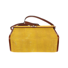 Load image into Gallery viewer, Yellow Paint Waterproof Canvas Bag-Brown (All Over Print) (Model 1641)