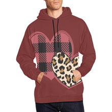 Load image into Gallery viewer, Two Hearts All Over Print Hoodie for unisex (USA Size) (Model H13)