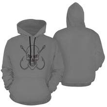 Load image into Gallery viewer, Skull and Hooks All Over Print Hoodie for unisex (USA Size) (Model H13)