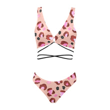 Load image into Gallery viewer, Pink Wild Cross String Bikini Set (Model S29)