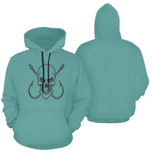 Load image into Gallery viewer, Skull and Hooks All Over Print Hoodie for unisex (USA Size) (Model H13)