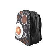 Load image into Gallery viewer, Coffee Crazy School Backpack (Model 1601)(Small)