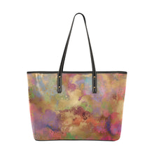 Load image into Gallery viewer, Watercolor Fun Chic Leather Tote Bag (Model 1709)