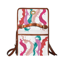 Load image into Gallery viewer, Nail Polish Splash Waterproof Canvas Bag-Brown (All Over Print) (Model 1641)