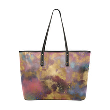 Load image into Gallery viewer, Watercolor Splash Chic Leather Tote Bag (Model 1709)