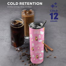 Load image into Gallery viewer, Cat Paw Hand 20oz Tall Skinny Tumbler with Lid and Straw