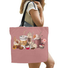 Load image into Gallery viewer, Coffee and lattes All Over Print Canvas Tote Bag/Large (Model 1699)