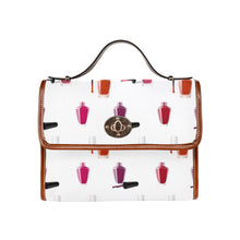 Load image into Gallery viewer, Nail Polish Waterproof Canvas Bag-Brown (All Over Print) (Model 1641)