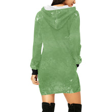 Load image into Gallery viewer, Distress All Over Print Hoodie Mini Dress (Model H27)