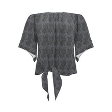 Load image into Gallery viewer, Great Grey Off Shoulder Knot Front Blouse (Model T71)