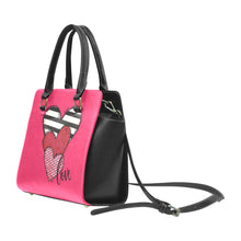 Load image into Gallery viewer, LOVEStripedHeart Rivet Shoulder Handbag (Model 1645)