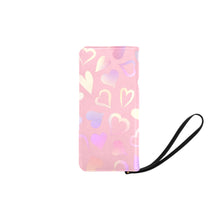 Load image into Gallery viewer, Pink Heart Women's Clutch Purse (Model 1637)