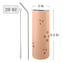 Load image into Gallery viewer, Peach Fuzz Sip 20oz Tall Skinny Tumbler with Lid and Straw