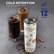 Load image into Gallery viewer, Coffee 20oz Tall Skinny Tumbler with Lid and Straw