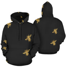 Load image into Gallery viewer, Gold Bees All Over Print Hoodie for Unisex (USA Size) (Model H13)