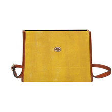 Load image into Gallery viewer, Yellow Paint Waterproof Canvas Bag-Brown (All Over Print) (Model 1641)